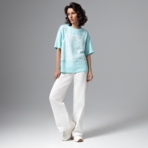 Футболка Модный тандем (мятный 2 в 1). Состав: 65% полиэстер, 30% вискоза, 5% спандекс