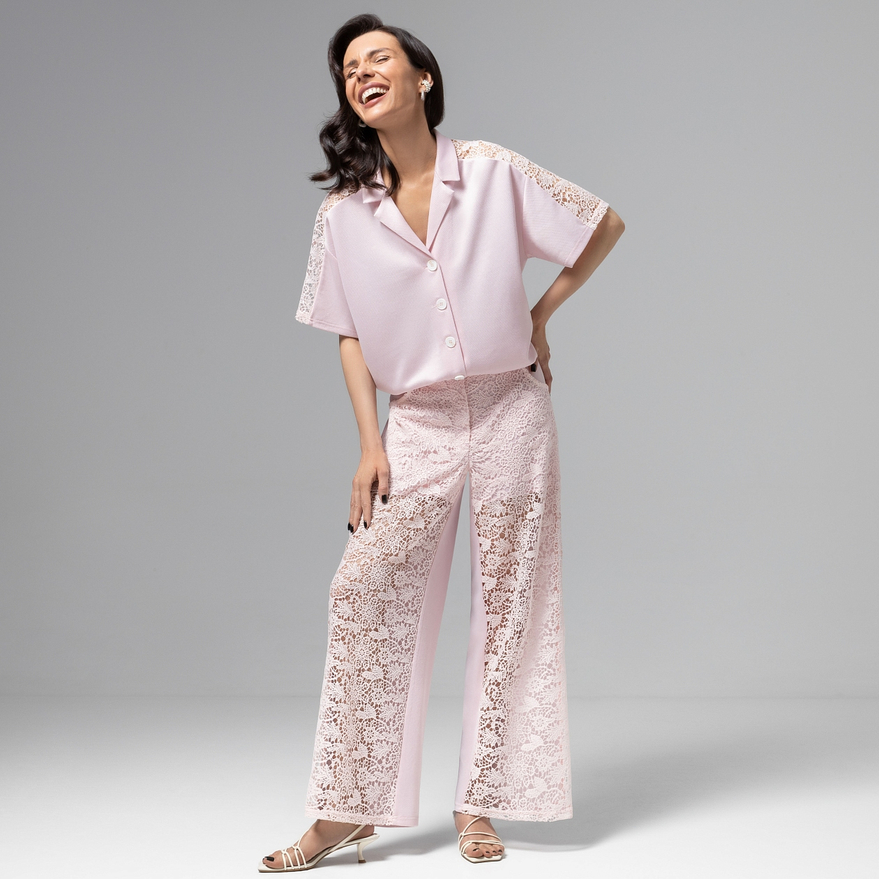 Кюлоты Больше, чем просто стиль (розовый сон). Состав: 65% п/э, 30% вискоза, 5% спандекс