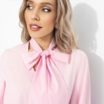 Блуза Стильный нюанс (розовая). Состав: 95% полиэстер, 5% эластан