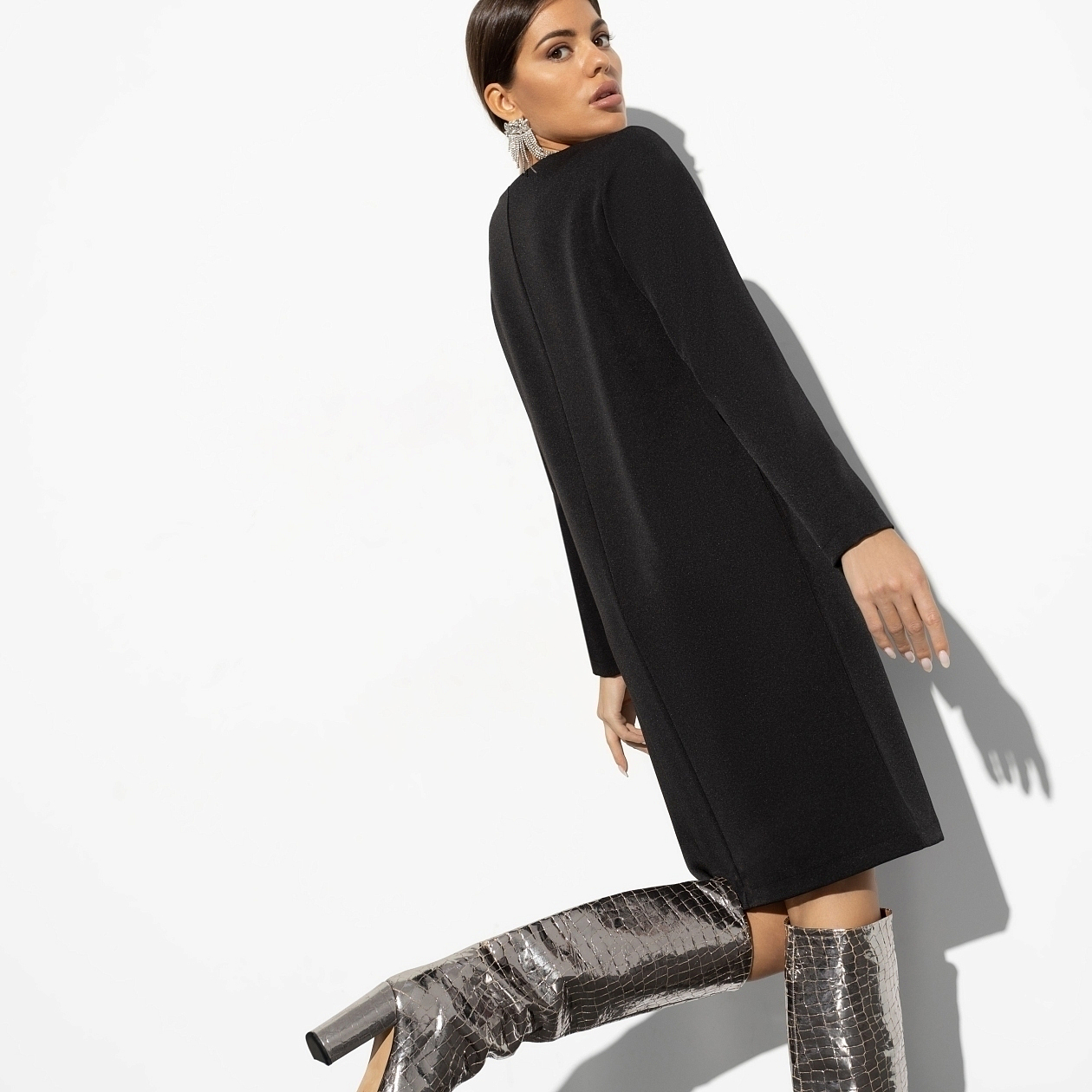 Платье Позволительная роскошь (офис). Состав: 96% п/э, 4% эластан