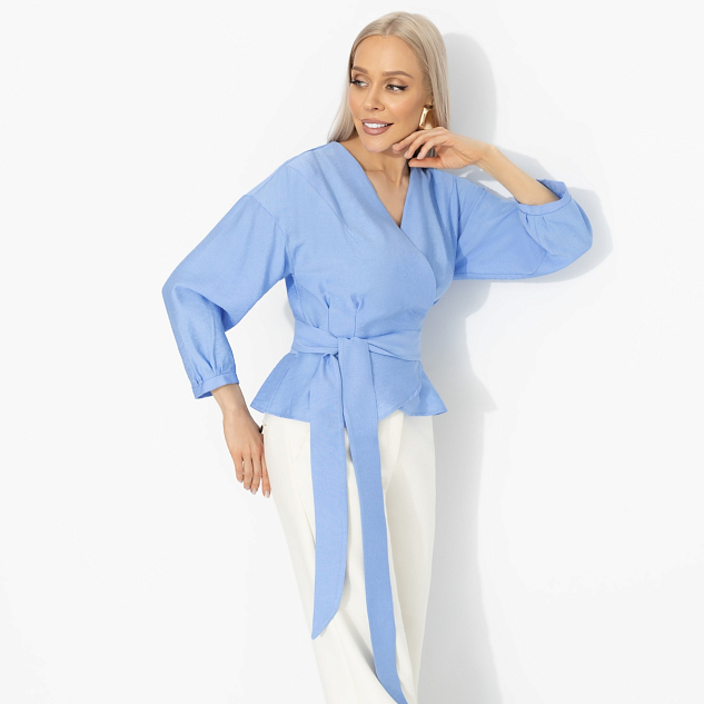 Блуза Восхитительные охваты (голубой рассветный) 