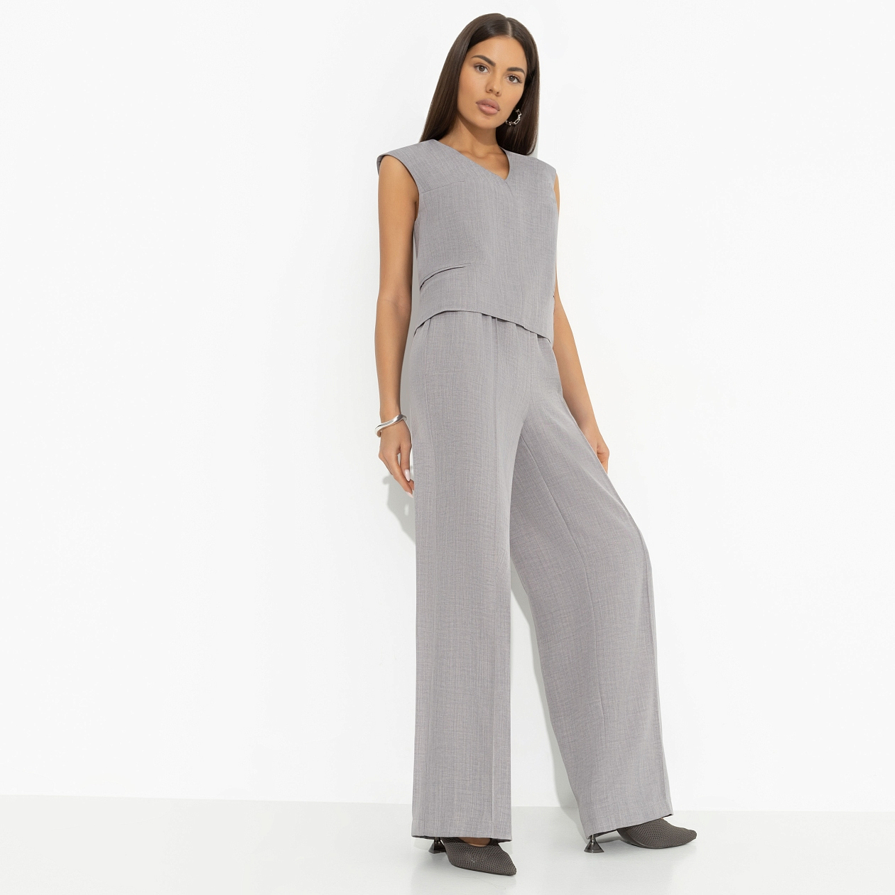 Брюки Создавай настроение (серые). Состав: 100% полиэстер