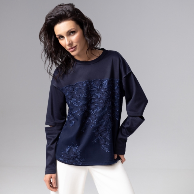 Лонгслив Образ решает (синий) 