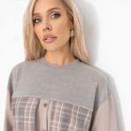 Стиль по-взрослому (бежевый). Состав: 65% полиэстер, 30% вискоза, 5% спандекс