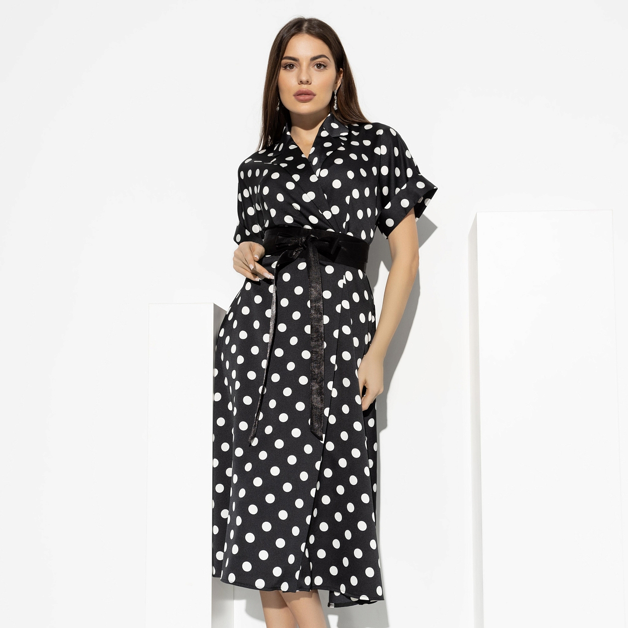 Платье Украшение леди (black elegant, с поясом). Состав: 100% п/э