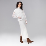 Бомбер Секрет смелости (белоснежный). Состав: 95% полиэстер, 5% спандекс