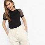 Футболка комбинированная с гипюром Талант перемен (тайна)