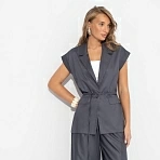 Жилет на завязках Слишком модно (серый)