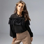 Блуза изящная и женственная Мелодия сердца (ночь)