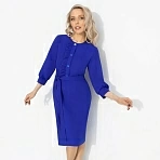 Платье с поясом Зажги момент (ослепительно синее)