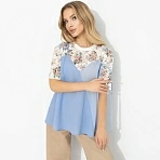 Блуза с декоративными завязками Легкий характер (флёр)