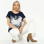 Футболка свободной посадки Жду чудо (floral print)