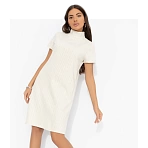 Платье из фактурного трикотажа Словно впервые (biege)