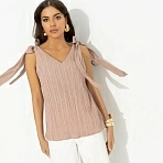 Топ на завязках Ты мой идеал (коричневый)