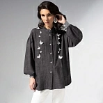 Рубашка с объемным декором Нежный шум