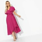 Платье на запах Счастье влюбленности (фуксия)