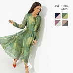Платье приталенное на подкладе Летящие мгновения (green, new)