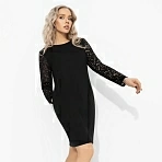 Платье комбинированное с кружевом Позволительная роскошь (шик)