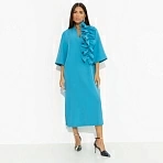 Платье со съемным объемным декором Сияние глянца (turquoise)