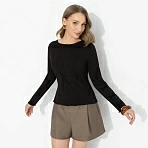 Лонгслив из хлопка Громкий тренд (оникс)