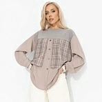 Свитшот комбинированный Стиль по-взрослому (бежевый)