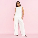 Брюки с защипами Легкой походкой (white)