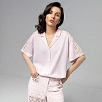 Рубашка комбинированная с кружевом Стильное дежавю (розовый сон)