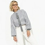 Рубашка с несъёмным драпирующимся галстуком Трендовый канал (new)