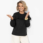 Блуза из трикотажа Стильный рейтинг (чёрная)