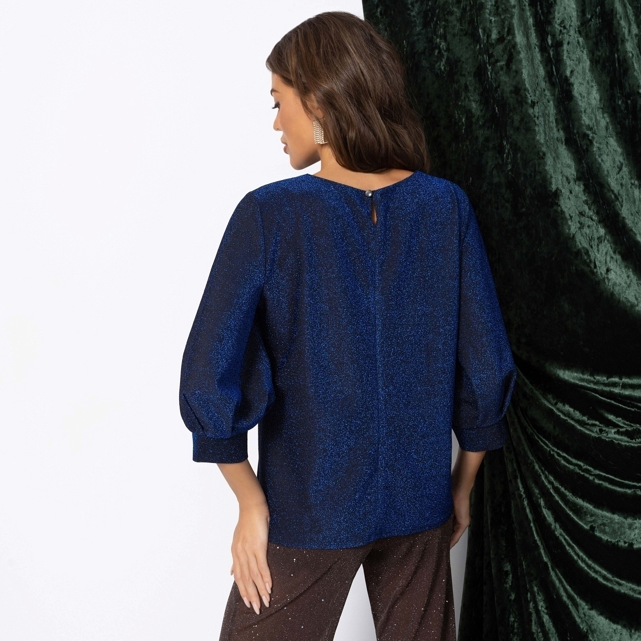 Блуза Предвкушение встречи (сияние). Состав: 95% п/э, 5% эластан