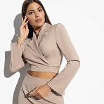 Жакет Стильная сенсация (beige). Состав: 95% п/э, 5% эластан