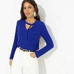 Блуза из трикотажа-лапша Неисчерпаемый талант (спелая голубика)