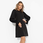 Дерзкая леди (черное). Купить женские нарядные платья оптом от производителя. Платье Дерзкая леди (черное). Состав: 60%  п/э, 37%  вискоза, 3% спандекс