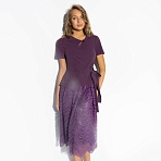 Костюм с юбкой нарядный Больше чем стиль (2 в 1, фиолетовый)