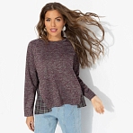 Лонгслив Модный эквивалент (преппи). Состав: 65% п/э, 30% ангора, 5% спандекс