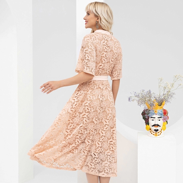 Платье Моя итальянская история (нежность, с поясом) 