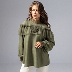 Блуза Мелодия сердца. Состав: 65% п/э, 30% вискоза, 5% спандекс