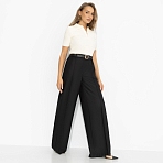 Брюки с деликатным блеском Минимализм с акцентами (чёрные)