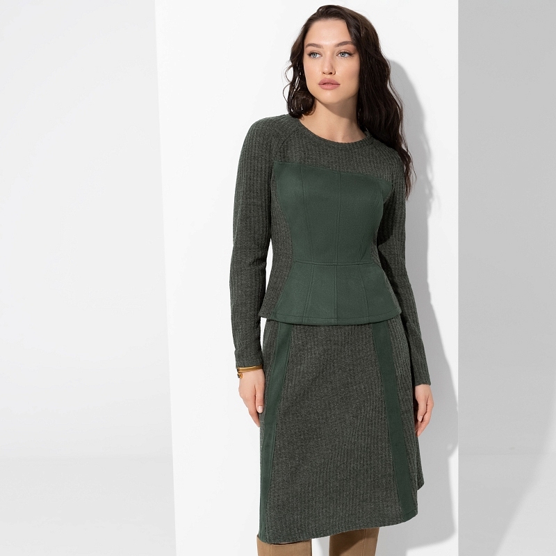 Комплект с юбкой Инста-стиль (2 в 1, elegant) . Состав: 65% акрил, 30% ангора, 5% спандекс