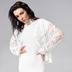 Бомбер Секрет смелости (белоснежный). Состав: 95% полиэстер, 5% спандекс