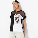 Футболка комбинированная Ты в деле (girl)