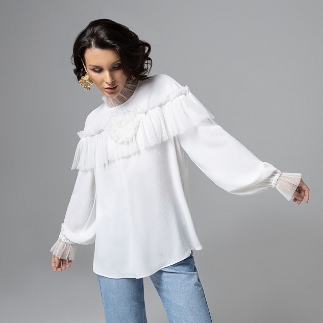 Блуза Мелодия сердца (белая) 