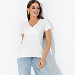 Футболка Женственность без границ (white). Состав: 65% п/э, 30% вискоза, 5% спандекс