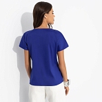 Блуза Откройся желаниям (синяя). Состав: 65% п/э, 30% вискоза, 5% спандекс