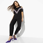 Брючный комплект Нешуточная конкуренция (mega black, 2 в 1). Состав: 65% п/э, 30% вискоза, 5% спандекс