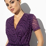 Платье Роскошь в деталях (violet, с поясом). Состав: 95% п/э, 5% спандекс
