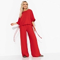 Брючный костюм свободной посадки Энергия цвета (red)