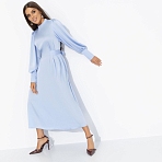 Платье с объемными рукавами Притяжение элегантности (голубая симфония)