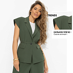 Жилет для нескучного офиса Слишком модно (зелёный)