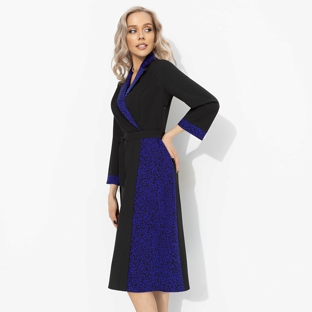 Платье Образ вне закона (синий леопард) 